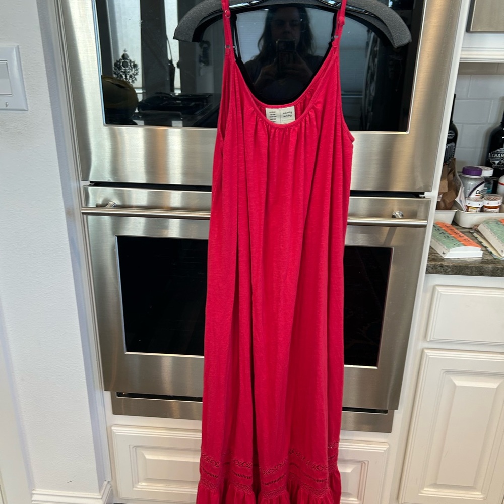 Anthropologie Saturday Sunday Red/Pink Maxi Dress. Small mark on front
